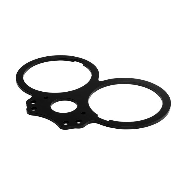 Motone, Lay Flat Gauge Mount. Black Instrument Mount Brackets Motone
