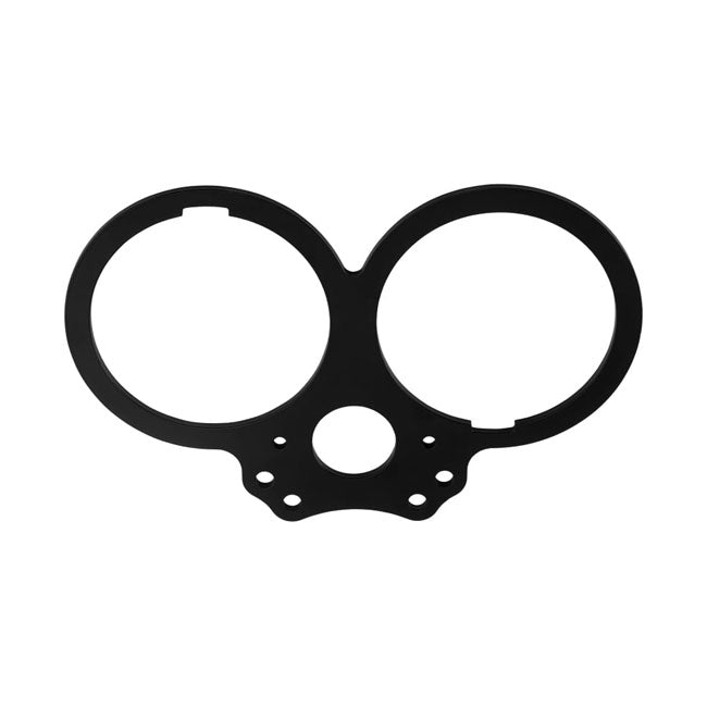 Motone, Lay Flat Gauge Mount. Black Instrument Mount Brackets Motone