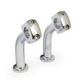 Domed Pullback Riser Set. 5" Rise. Chrome Risers Mcs