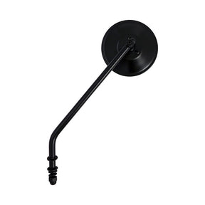Steel 4" round mirror. Black, long stem MIRRORS Mcs