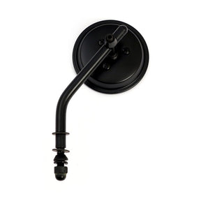 Steel 3" Round Mirror. Black, Short Stem Mirrors Mcs