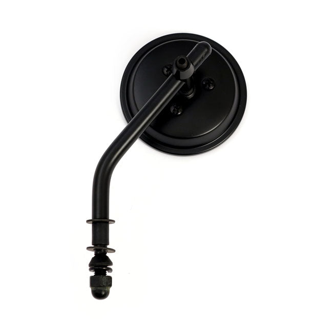 Steel 3" Round Mirror. Black, Short Stem Mirrors Mcs