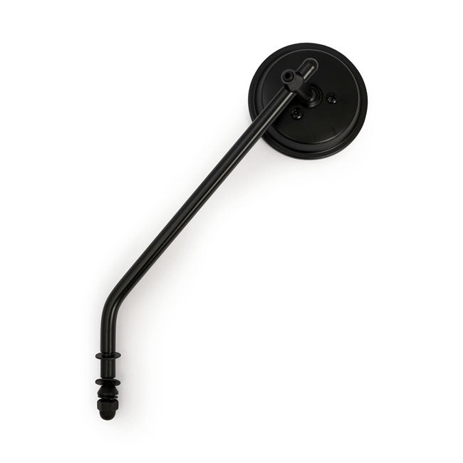 Steel 3" round mirror. Black, long stem MIRRORS Mcs