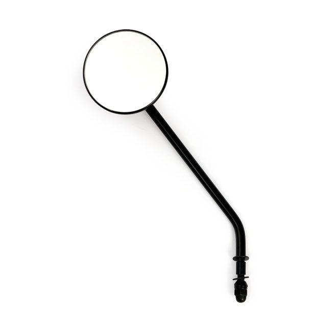 Steel 3" round mirror. Black, long stem MIRRORS Mcs