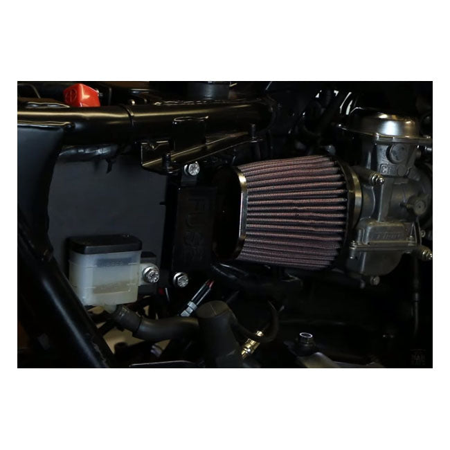 Motone, Airbox Eliminator Kit, Battery Box. Black Battery Covers Motone