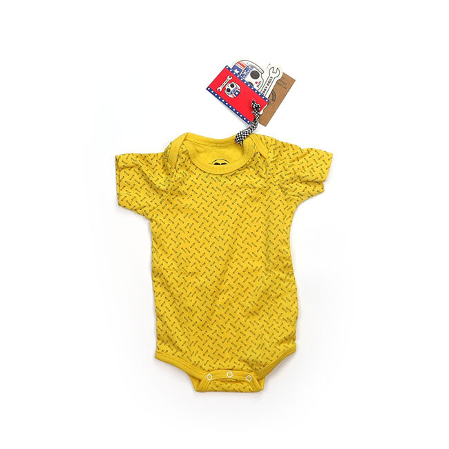 Bobby Bolt Wrench bodysuit yellow BABY CREEPERS Bobby Bolt