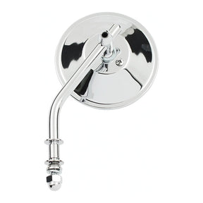 Steel 4" Round Mirror. Chrome, Short Stem Mirrors Mcs