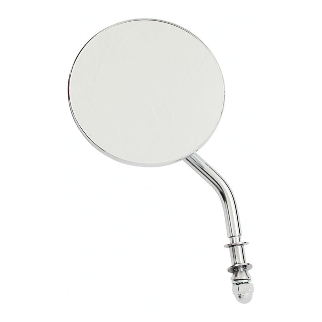 Steel 4" Round Mirror. Chrome, Short Stem Mirrors Mcs