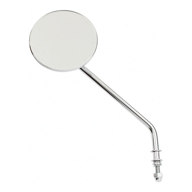 Steel 4" Round Mirror. Chrome, Long Stem Mirrors Mcs
