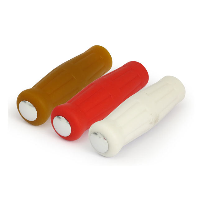 Handlebar Grip End Plug Set. Silver Grips Misc Mcs