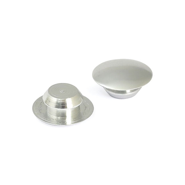 Handlebar Grip End Plug Set. Silver Grips Misc Mcs