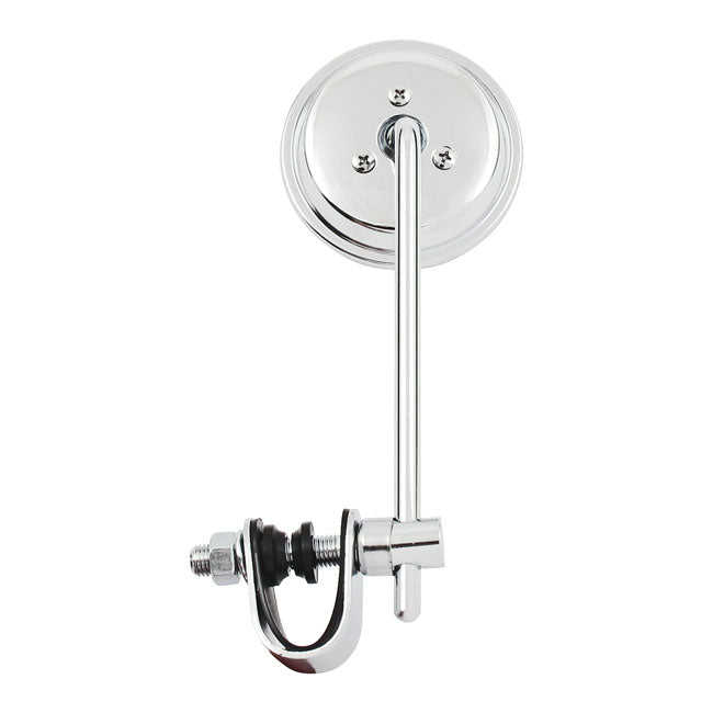 Round Clamp On Style Steel Mirror, 3" With 6" Stem Mirrors Mcs