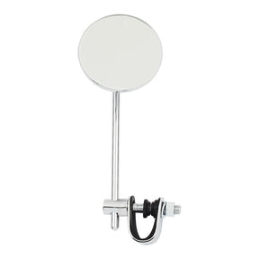 Round Clamp On Style Steel Mirror, 3" With 6" Stem Mirrors Mcs