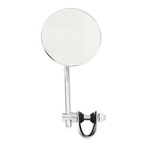 Round Clamp On Style Steel Mirror, 4" With 5" Stem Mirrors Mcs