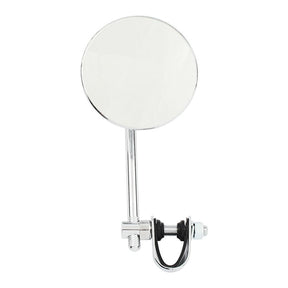 Round Clamp On Style Steel Mirror, 4" With 5" Stem Mirrors Mcs