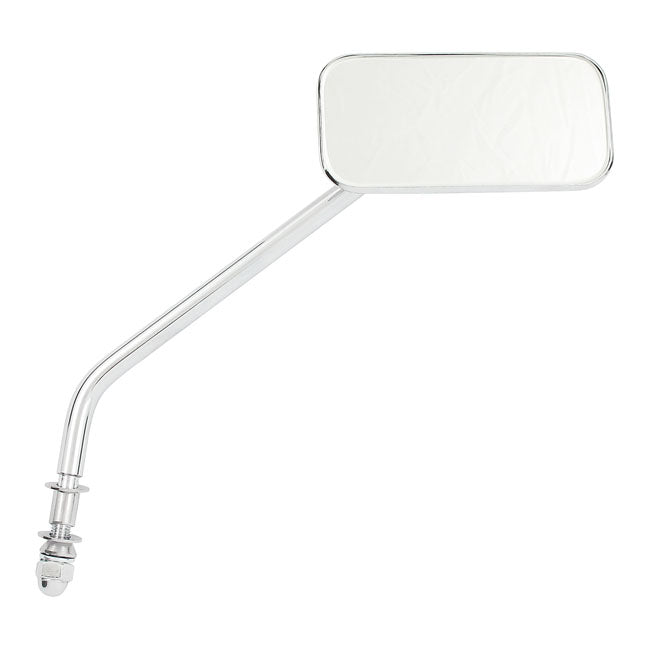 Small Rectangular Mirror. Long Stem, Chrome Mirrors Mcs