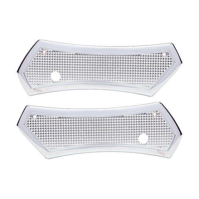 Vity''S Design, Diamond Saddlebag Latch Cover Set. Chrome Vity's Design Default Title