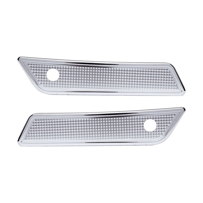 Vity''S Design, Diamond Saddlebag Latch Cover Set. Chrome Latch Covers Vity's Design