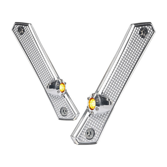 Vity''S Design, Diamond Front Turn Signals, Chrome. Ece Appr. Turn Signals Vity's Design