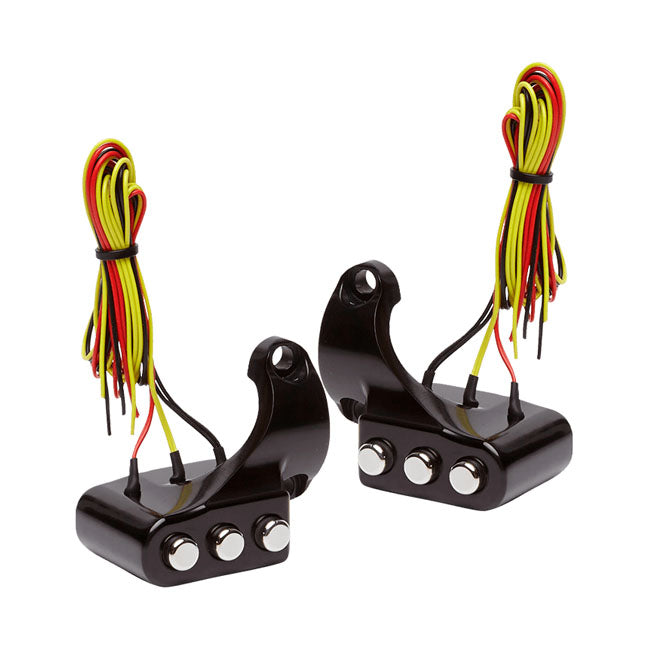 Vity''S Design 3 Button Switch Housing Right, Black Switch Housings Vity's Design