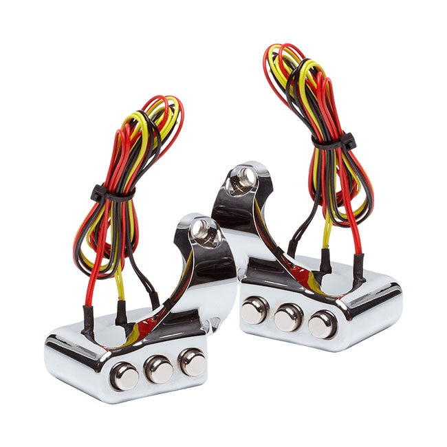 Vity''S Design 3 Button Switch Housing Left, Chrome Switch Housings Vity's Design