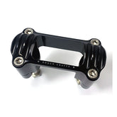 Finned Risers, Black - 18+ Softail Risers Rough Crafts Default Title
