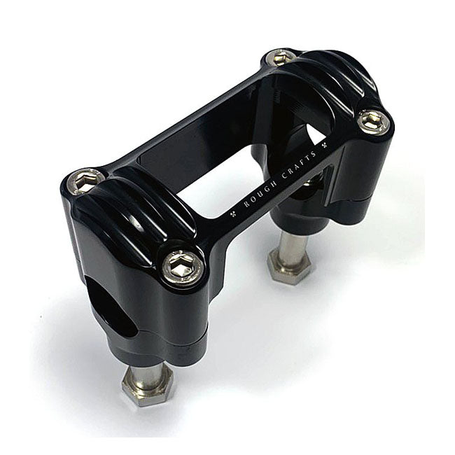 Finned Risers, Black - 18+ Softail Risers Rough Crafts