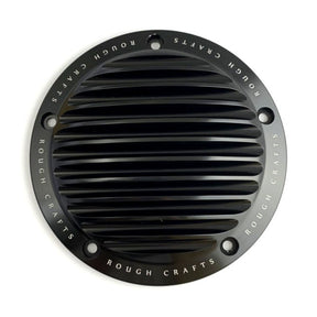 Finned Derby Cover, Black - 18+ Softail Derby Cover Rough Crafts