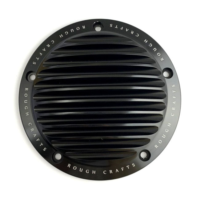 Finned Derby Cover, Black - 18+ Softail Derby Cover Rough Crafts