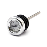 Oil Tank Dipstick With Temperature Gauge. Chrome White Face Oil Tanks Dipsticks Mcs