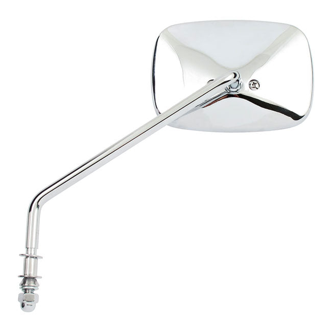Late Oem Style Mirror, Long Stem, Right Side. Chrome Mirrors Mcs