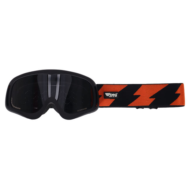 Roeg Peruna Bolts Goggle Black And Orange/Black Strap Eyewear Roeg