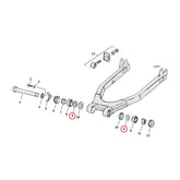 Bearing Spacer, Inner. Swingarm Swingarms Assy Mcs