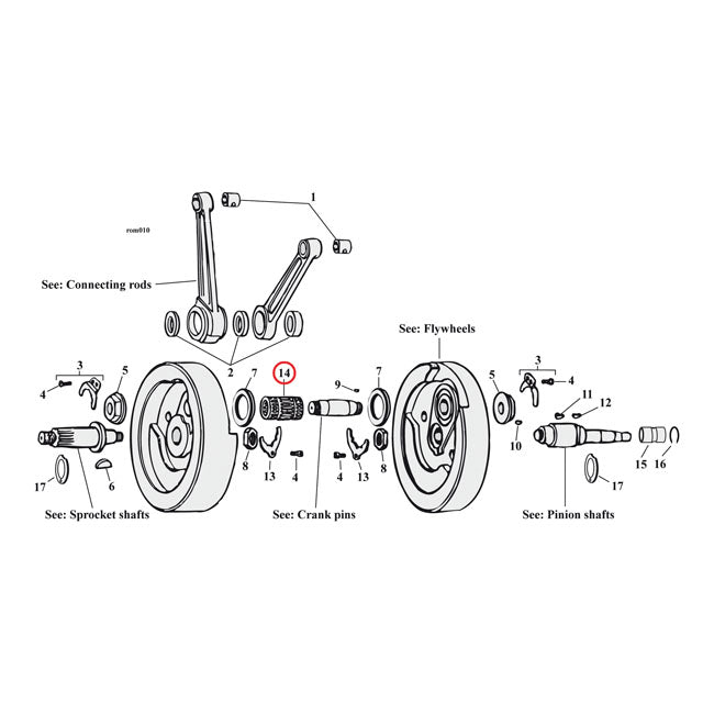 JIMS, 87-99 B.T. connecting rod roller & retainer kit CONNECTING RODS ROLLER\RETAINERS Jims