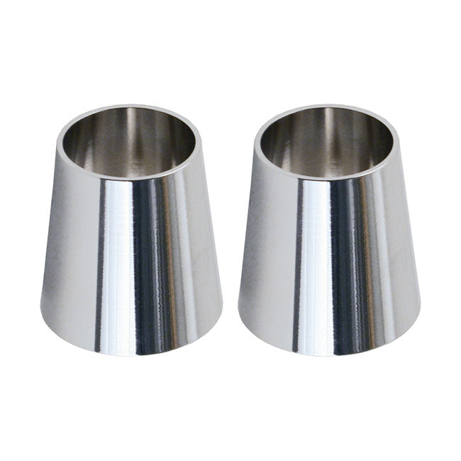 Paughco, handlebar grip cones for internal throttle. Chrome HANDLEBAR MISC Paughco