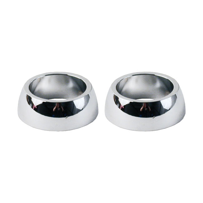 Paughco, handlebar grip cones for internal throttle. Chrome HANDLEBAR MISC Paughco
