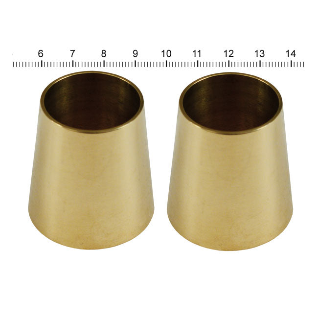 Paughco, handlebar grip cones for internal throttle. Brass HANDLEBAR MISC Paughco