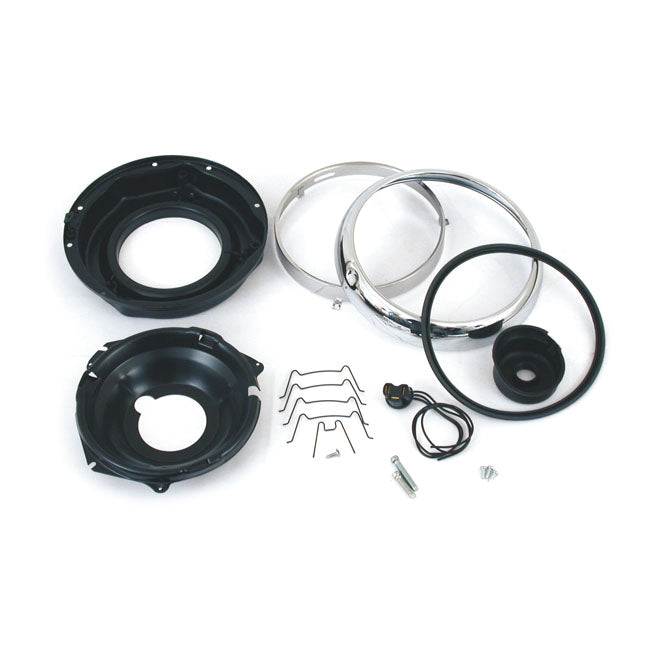 Complete 7" Flh Headlamp Assembly & Trim Kit Headlamp Misc Mcs