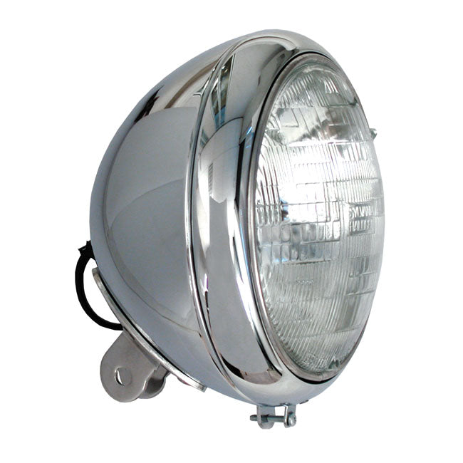 7" H4 Headlamp For Fl Models. Chrome Headlamps Mcs