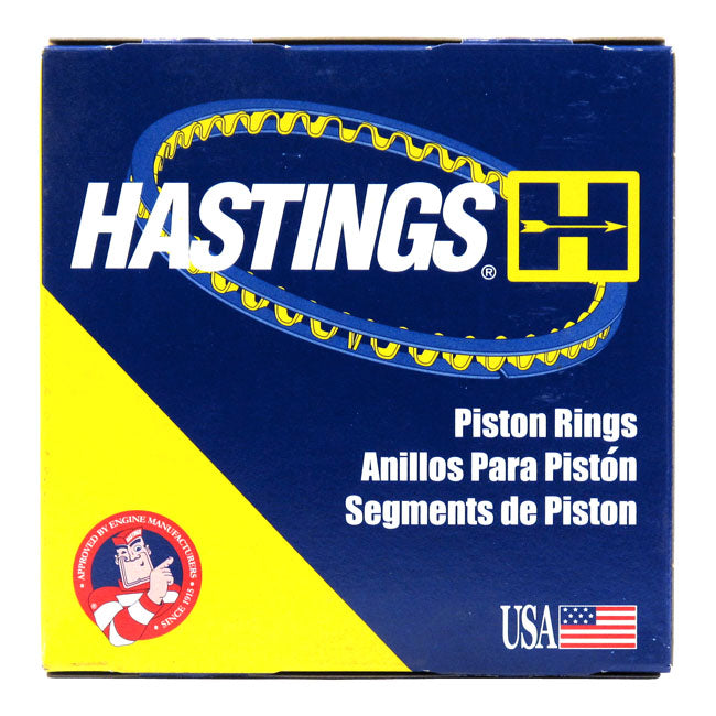 Hastings, 3-7/16" bore chr/moly piston ring set. STD PISTON RINGS Hastings