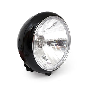 7" H4 Headlamp For Fl Models. Clear Lens. Black Headlamps Mcs