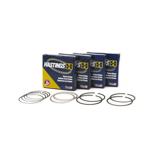 Hastings, 3-1/2" bore piston rings chr/moly. +.005" PISTON RINGS Hastings