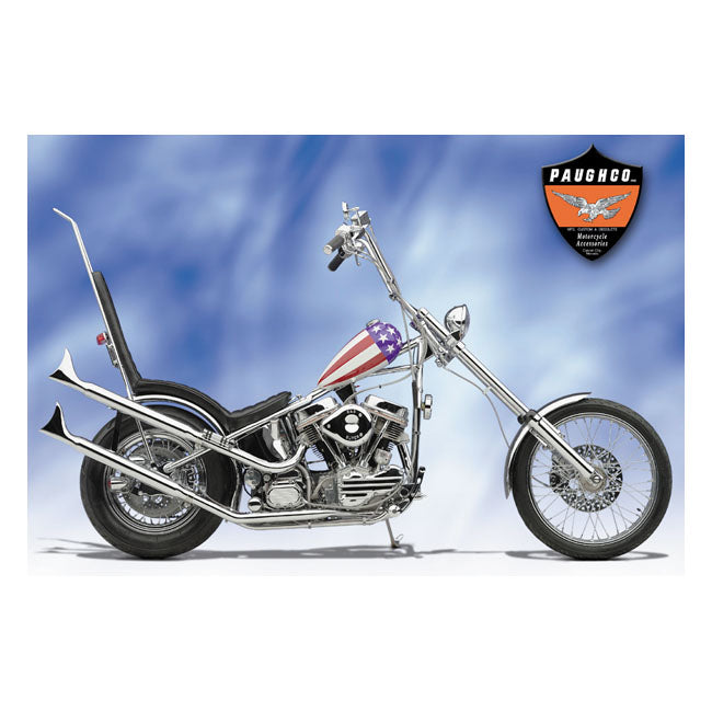 Paughco, Universal Fishtail muffler. 28" long. Right EXHAUST SLIP-ONS AND MUFFLERS Paughco