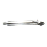 Paughco, FLT Turn out muffler 29" long. Left. Chrome EXHAUST SLIP-ONS AND MUFFLERS Paughco