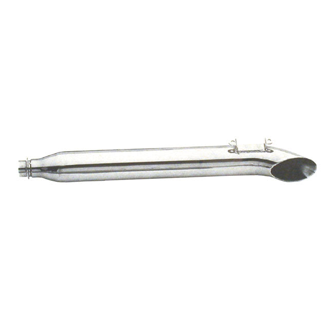 Paughco, FLT Turn out muffler 29" long. Left. Chrome EXHAUST SLIP-ONS AND MUFFLERS Paughco
