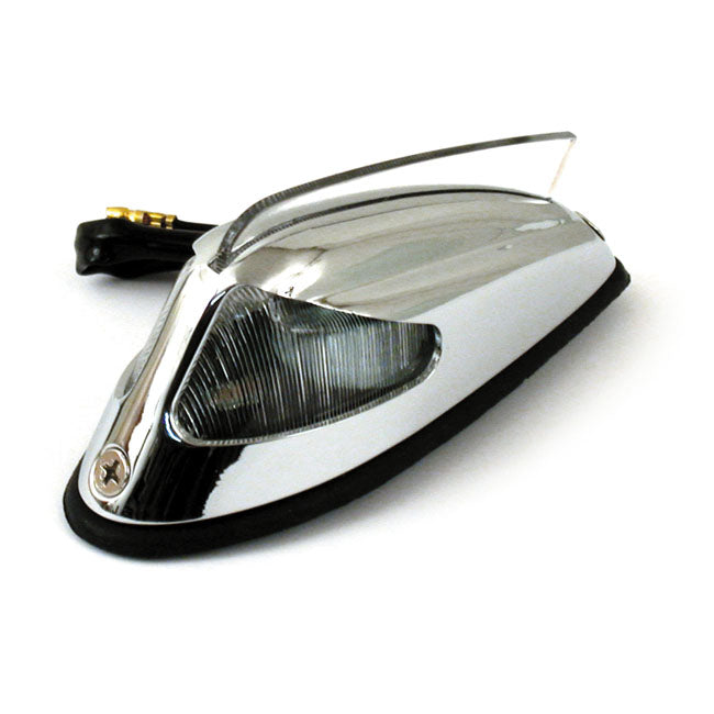 50 57 Style Front Fender Light. Chrome, Clear Lens Fender Lights Mcs