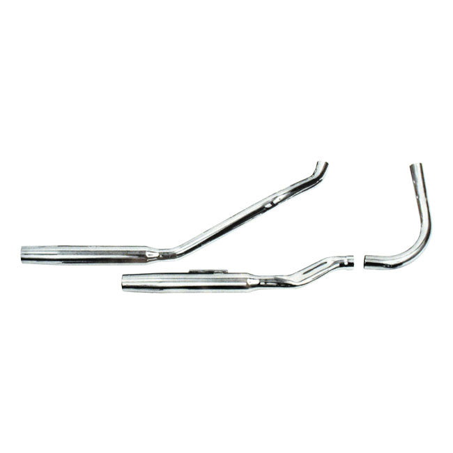 Paughco, Tapered exhaust (38"). Chrome Full Exhaust System Paughco