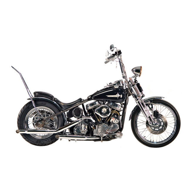 Paughco, Shorty exhaust Goose cut (38"). Chrome Full Exhaust System Paughco