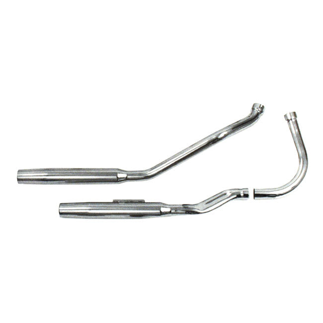 Paughco, Tapered exhaust (38"). Chrome Full Exhaust System Paughco