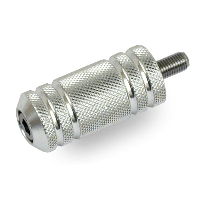 Knurled Aluminum Shift/Brake Peg. Polished Footpegs Mcs